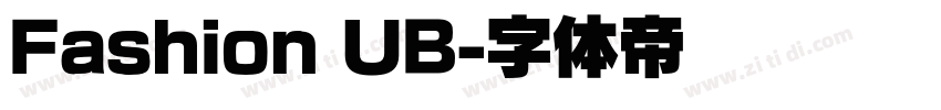 Fashion UB字体转换